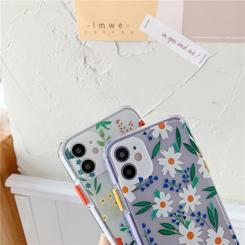Floral iPhone Case with Bumper Sides-Fonally-Fonally-iPhone-Case-Cute-Royal-Protective