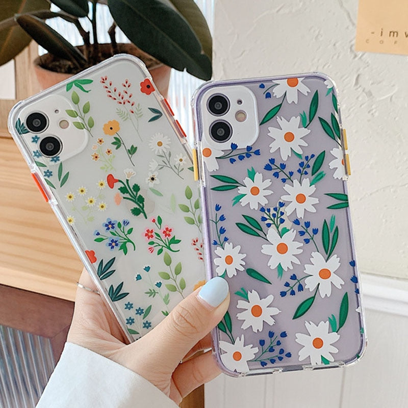 Floral iPhone Case with Bumper Sides-Fonally-Fonally-iPhone-Case-Cute-Royal-Protective
