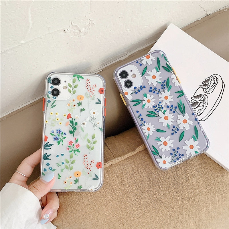 Floral iPhone Case with Bumper Sides-Fonally-Fonally-iPhone-Case-Cute-Royal-Protective