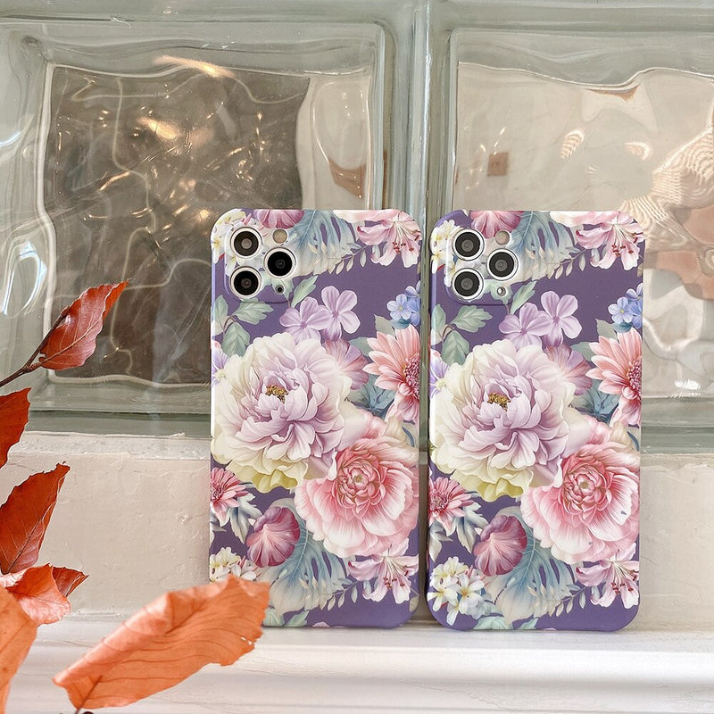Flowers & Birds iPhone Case-Fonally-Fonally-iPhone-Case-Cute-Royal-Protective