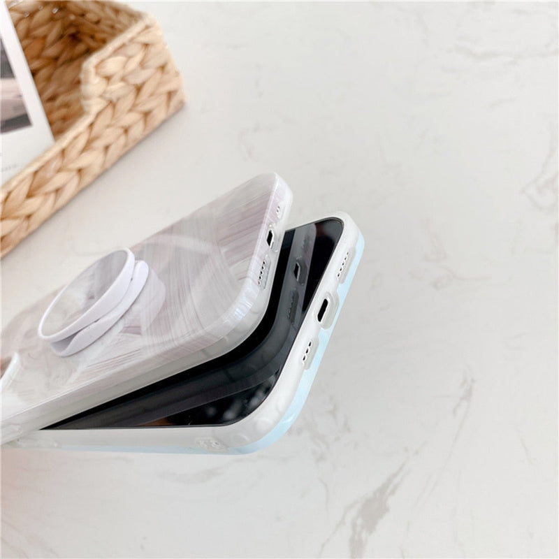 Flowy Ceramic iPhone Case With Holder-Fonally-Fonally-iPhone-Case-Cute-Royal-Protective
