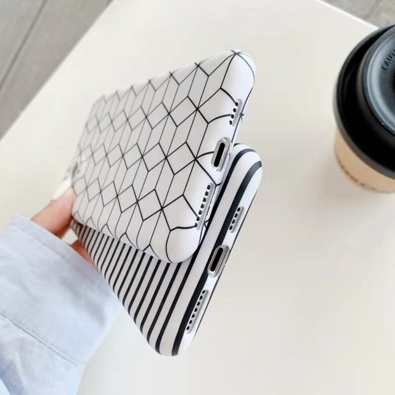 Geometric Lines iPhone Case-Fonally-Fonally-iPhone-Case-Cute-Royal-Protective