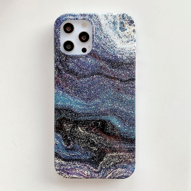 Glitter Flow Marbleous iPhone Case-Fonally-Fonally-iPhone-Case-Cute-Royal-Protective