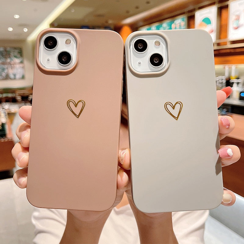 Gold Heart iPhone Case-Fonally-Fonally-iPhone-Case-Cute-Royal-Protective