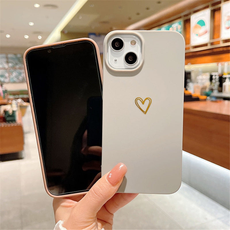 Gold Heart iPhone Case-Fonally-Fonally-iPhone-Case-Cute-Royal-Protective