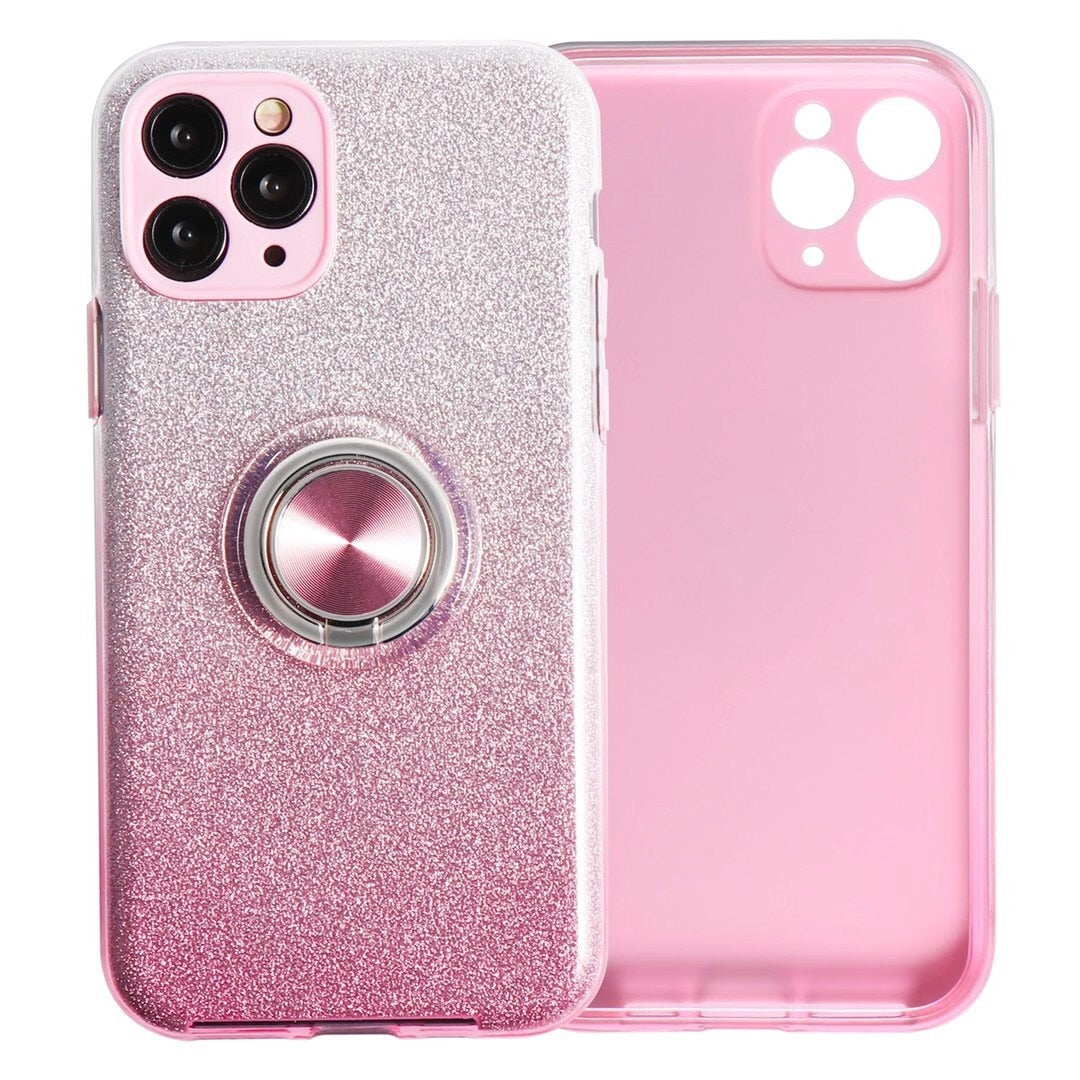 Gradient Glitter iPhone Case with ring-Fonally-