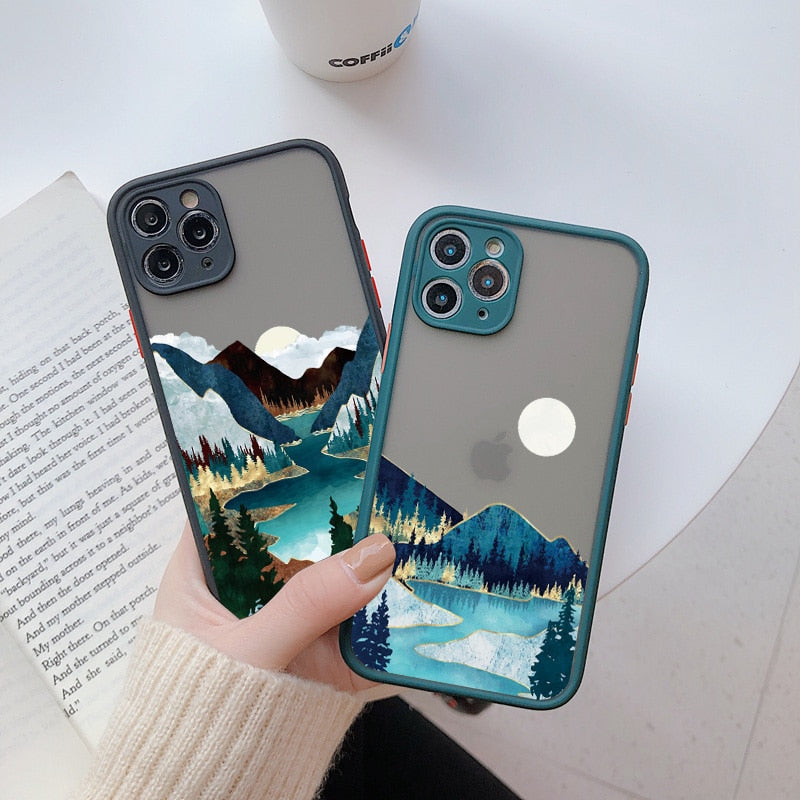 Hand-Painted Style Scenic iPhone Case-Fonally-Fonally-iPhone-Case-Cute-Royal-Protective