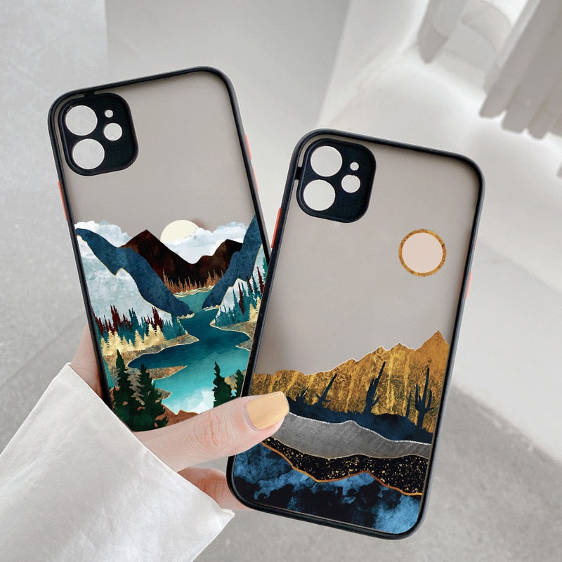 Hand-Painted Style Scenic iPhone Case-Fonally-Fonally-iPhone-Case-Cute-Royal-Protective