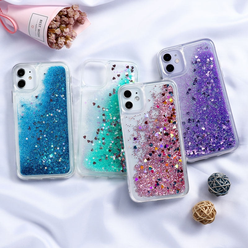 Hearts & Glitters iPhone Case-fonallycases-