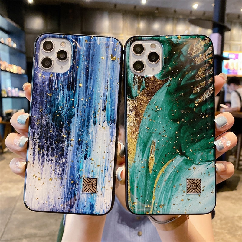 Jade Marble iPhone Case-Fonally-Fonally-iPhone-Case-Cute-Royal-Protective