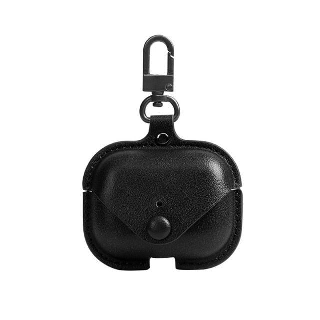 Leather AirPods 3 Case-Fonally-Black-