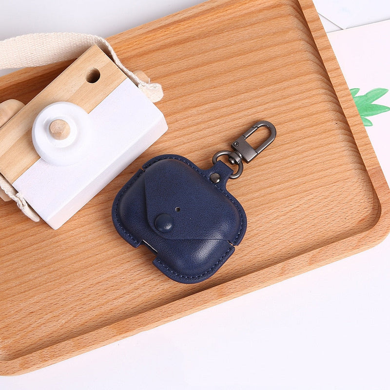 Leather AirPods 3 Case-Fonally-Blue-Fonally-iPhone-Case-Cute-Royal-Protective