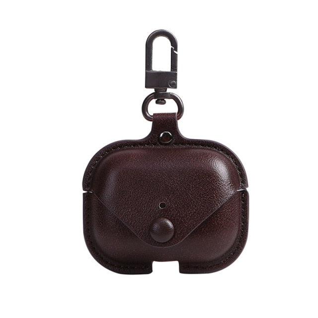 Leather AirPods 3 Case-Fonally-Deep brown-