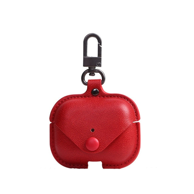 Leather AirPods 3 Case-Fonally-Red-