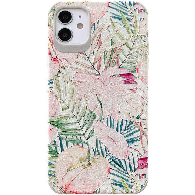Leaves iPhone Case-Fonally-Fonally-iPhone-Case-Cute-Royal-Protective