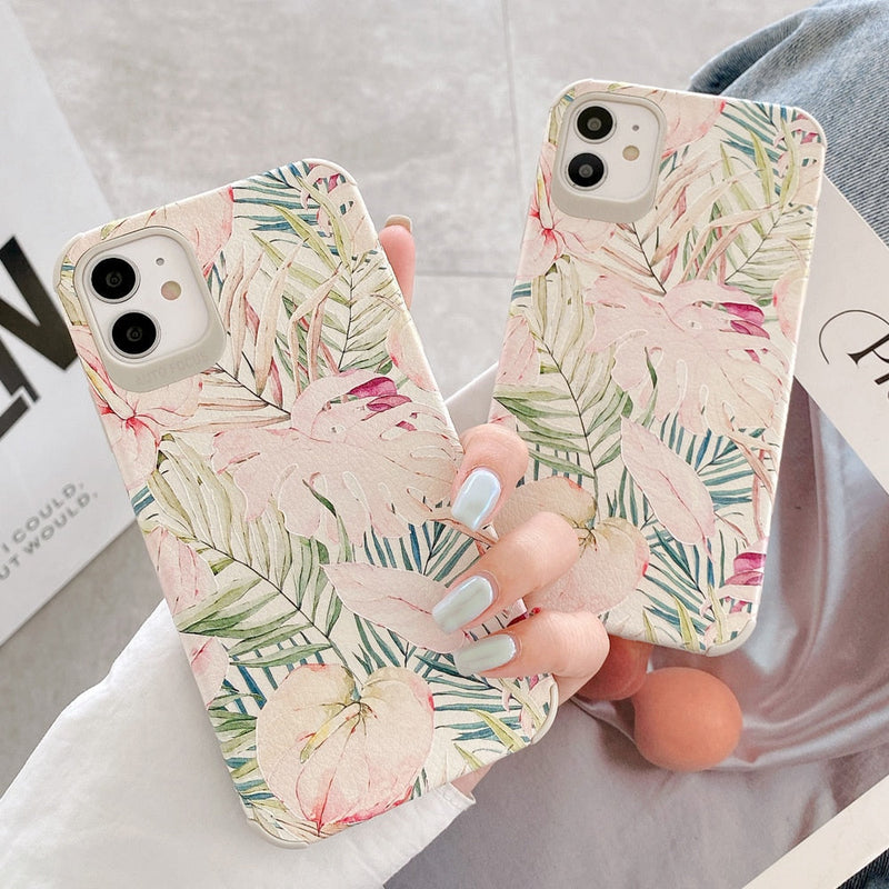Leaves iPhone Case-Fonally-Fonally-iPhone-Case-Cute-Royal-Protective