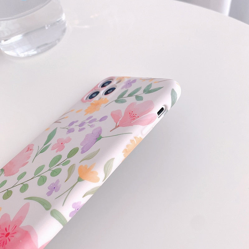 Light Color Floral iPhone Case-Fonally-Fonally-iPhone-Case-Cute-Royal-Protective