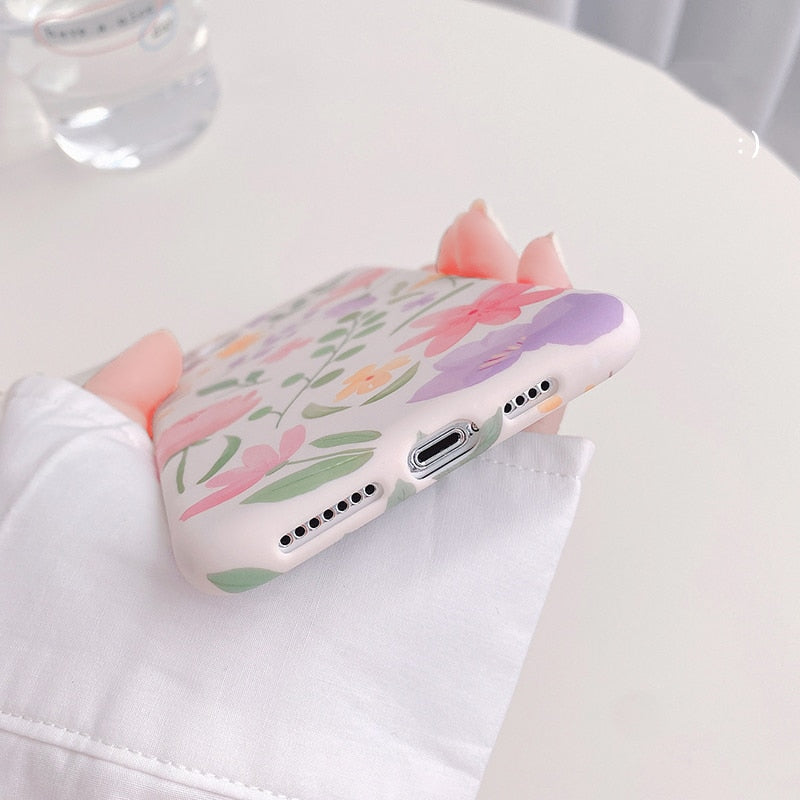 Light Color Floral iPhone Case-Fonally-Fonally-iPhone-Case-Cute-Royal-Protective