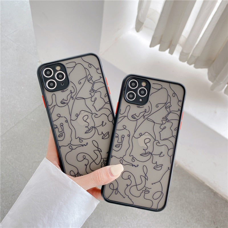 Line Art iPhone Case-Fonally-Fonally-iPhone-Case-Cute-Royal-Protective