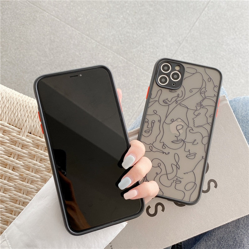 Line Art iPhone Case-Fonally-Fonally-iPhone-Case-Cute-Royal-Protective