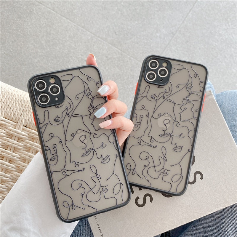 Line Art iPhone Case-Fonally-Fonally-iPhone-Case-Cute-Royal-Protective