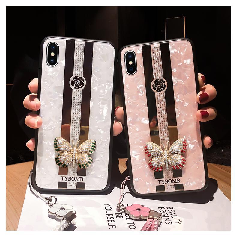 Luxurious Embedded Butterfly iPhone Case-Fonally-Fonally-iPhone-Case-Cute-Royal-Protective