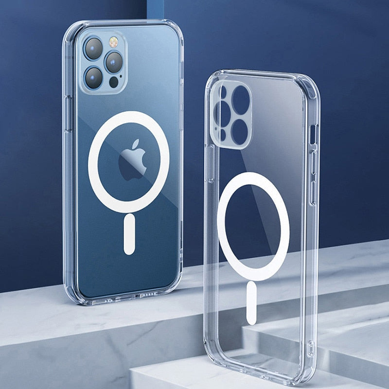 MagSafe Compatible Transparent and Silicone iPhone Case-Fonally-Fonally-iPhone-Case-Cute-Royal-Protective