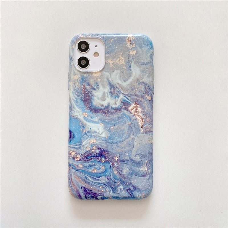 Marble iPhone AirPods Case Combo 1-Fonally-Fonally-iPhone-Case-Cute-Royal-Protective