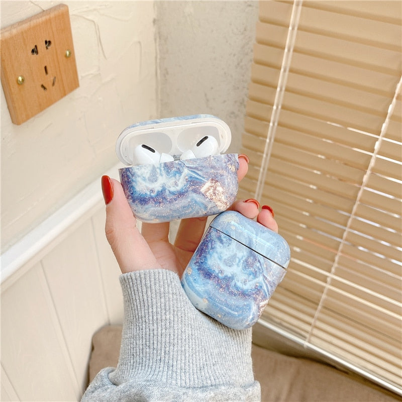 Marble iPhone AirPods Case Combo 1-Fonally-Fonally-iPhone-Case-Cute-Royal-Protective