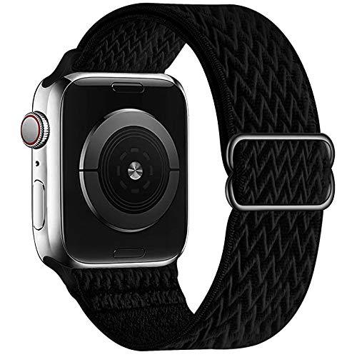 Nylon Bands for Apple Watch-Fonally-Black 1-38mm 40mm 41mm-