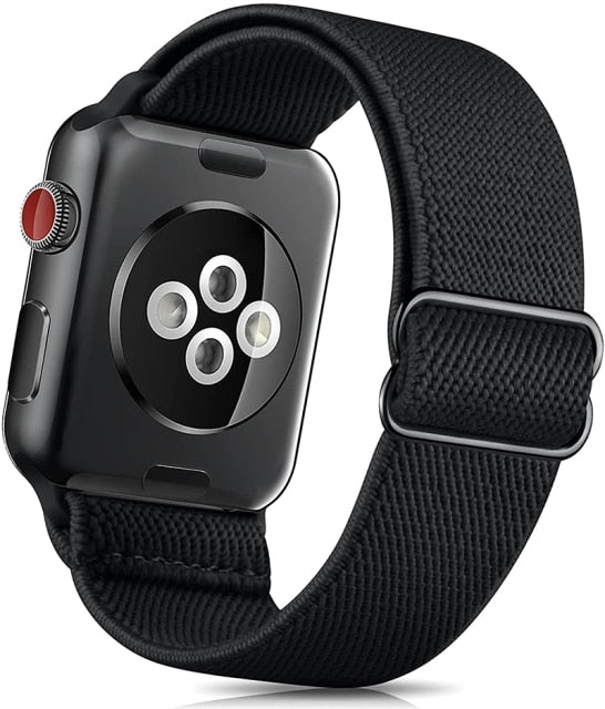 Nylon Bands for Apple Watch-Fonally-Black 2-38mm 40mm 41mm-