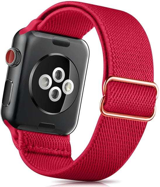 Nylon Bands for Apple Watch-Fonally-Red 2-38mm 40mm 41mm-