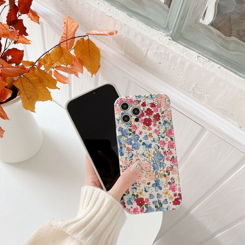 Oil Painting Flower Mix iPhone Case-Fonally-Fonally-iPhone-Case-Cute-Royal-Protective