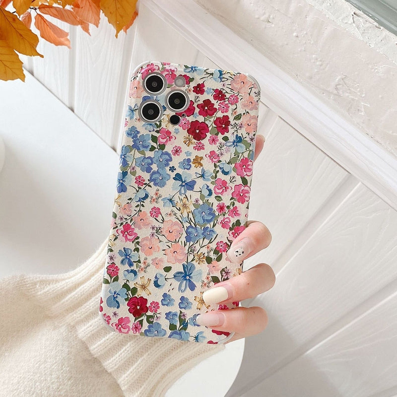 Oil Painting Flower Mix iPhone Case-Fonally-Fonally-iPhone-Case-Cute-Royal-Protective