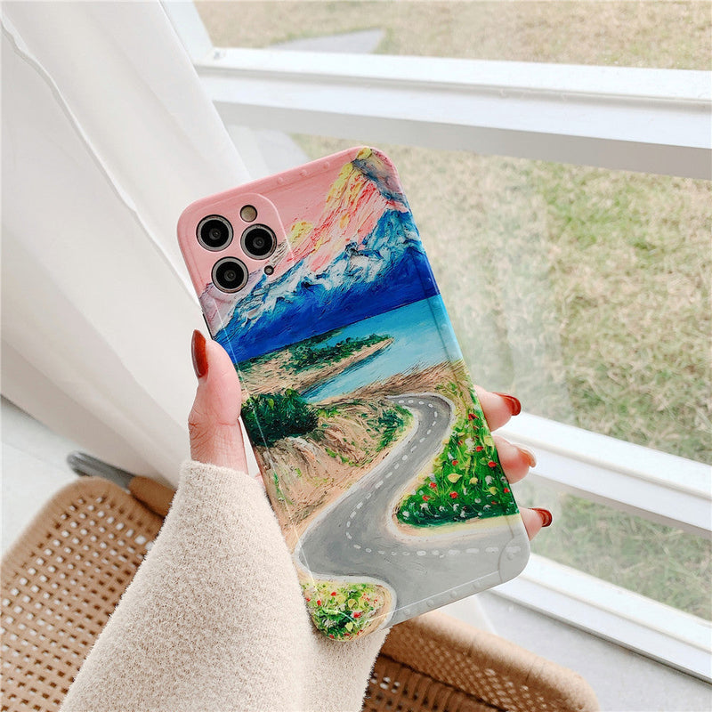 Oil Painting Scenery iPhone Case-Fonally-Fonally-iPhone-Case-Cute-Royal-Protective