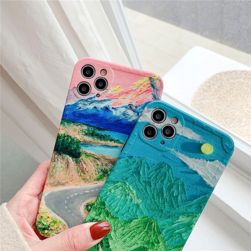 Oil Painting Scenery iPhone Case-Fonally-Fonally-iPhone-Case-Cute-Royal-Protective