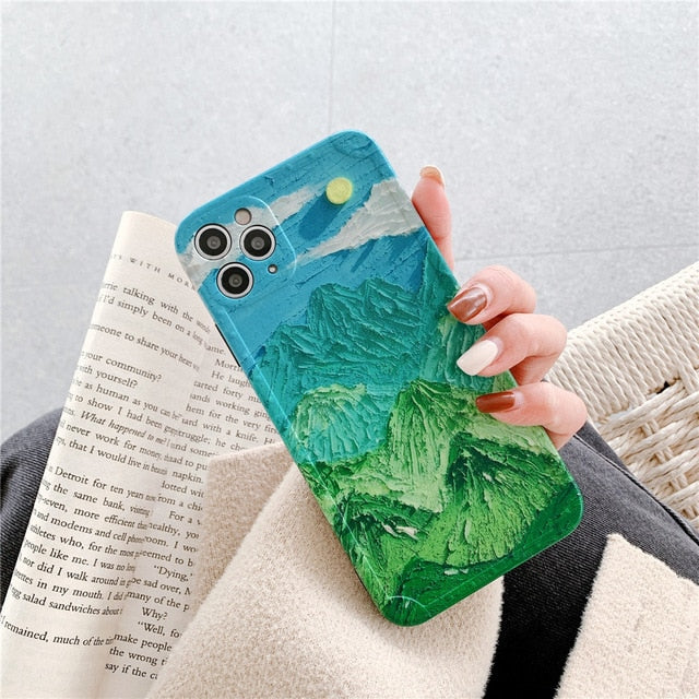 Oil Painting Scenery iPhone Case-Fonally-For iPhone 12 Pro Max-A-Fonally-iPhone-Case-Cute-Royal-Protective
