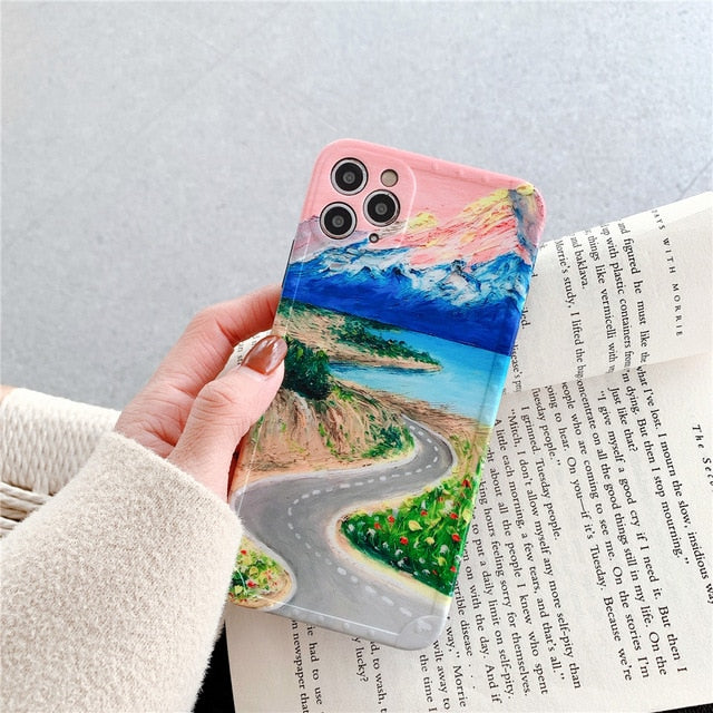 Oil Painting Scenery iPhone Case-Fonally-For iPhone 12 Pro Max-B-Fonally-iPhone-Case-Cute-Royal-Protective