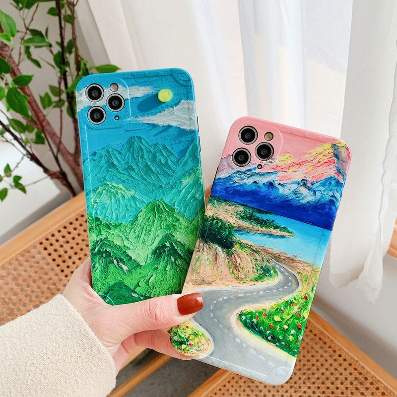 Oil Painting Scenery iPhone Case-Fonally-Fonally-iPhone-Case-Cute-Royal-Protective