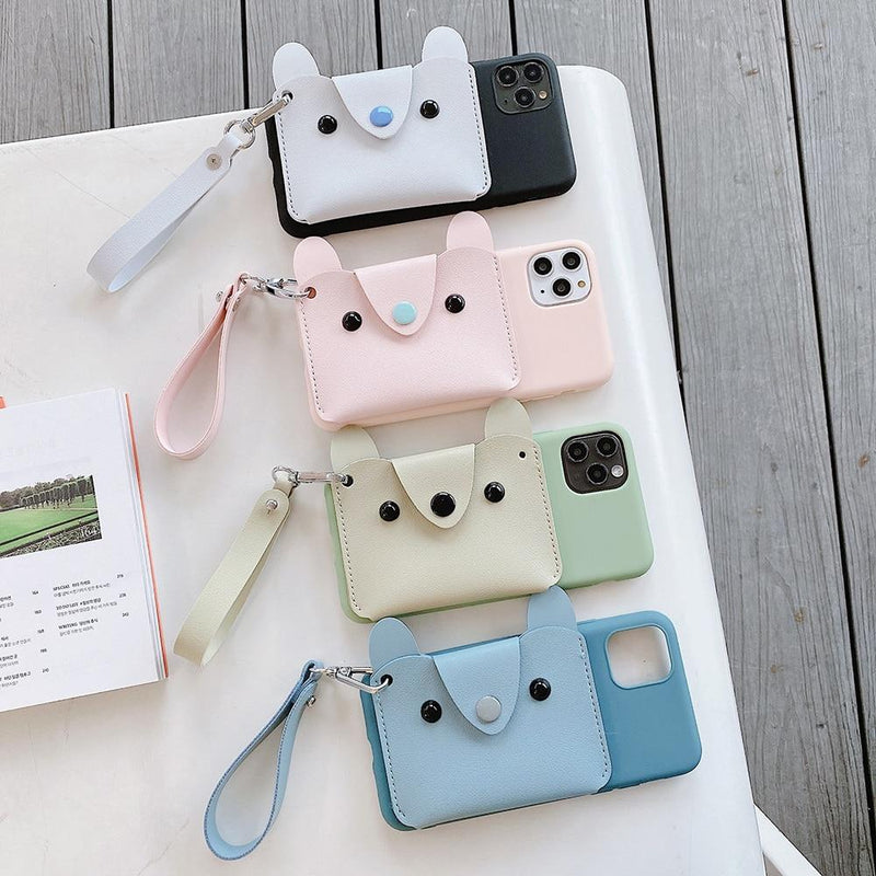 Pet Wallet iPhone Case with strap-Fonally-Fonally-iPhone-Case-Cute-Royal-Protective