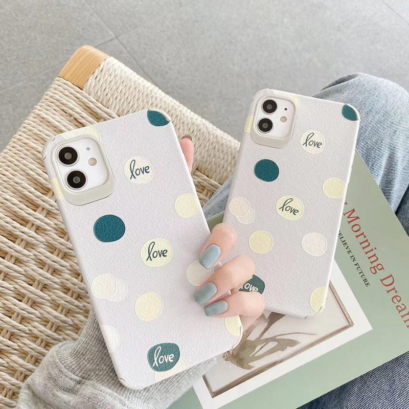 Pink Beige Hearts iPhone Case-Fonally-Fonally-iPhone-Case-Cute-Royal-Protective
