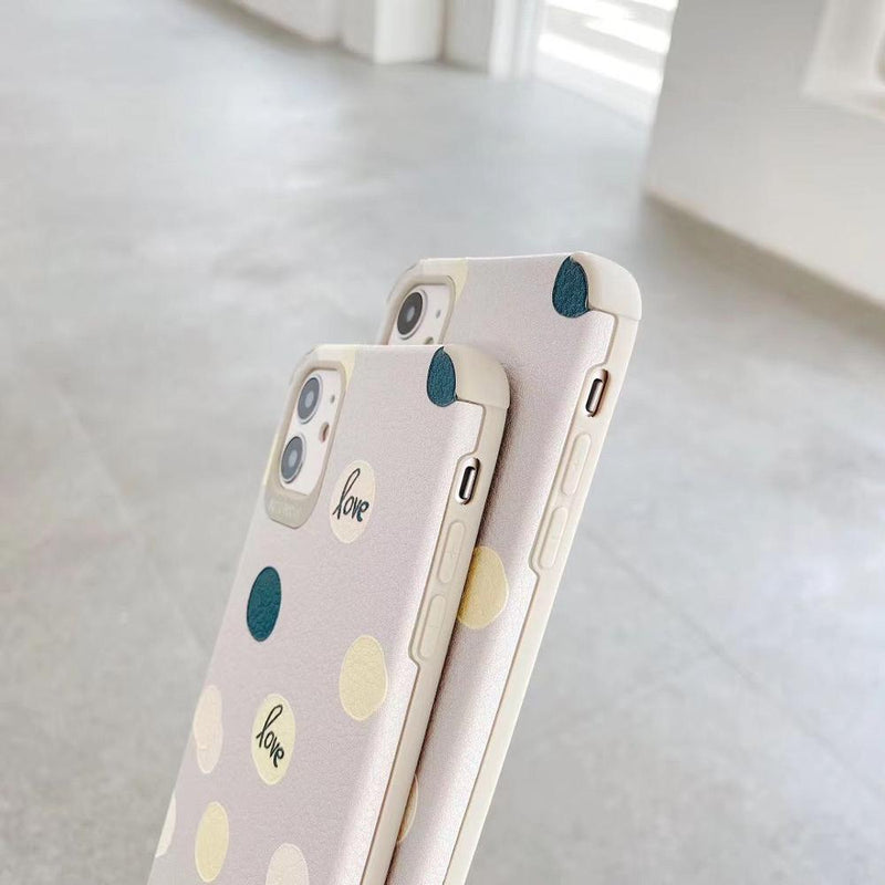 Pink Beige Hearts iPhone Case-Fonally-Fonally-iPhone-Case-Cute-Royal-Protective