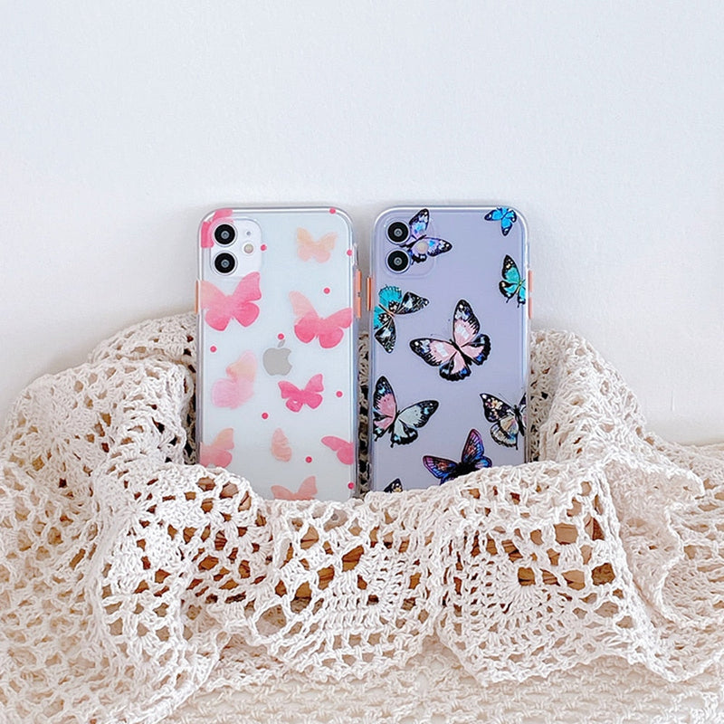 Pink Butterfly iPhone Case-Fonally-Fonally-iPhone-Case-Cute-Royal-Protective