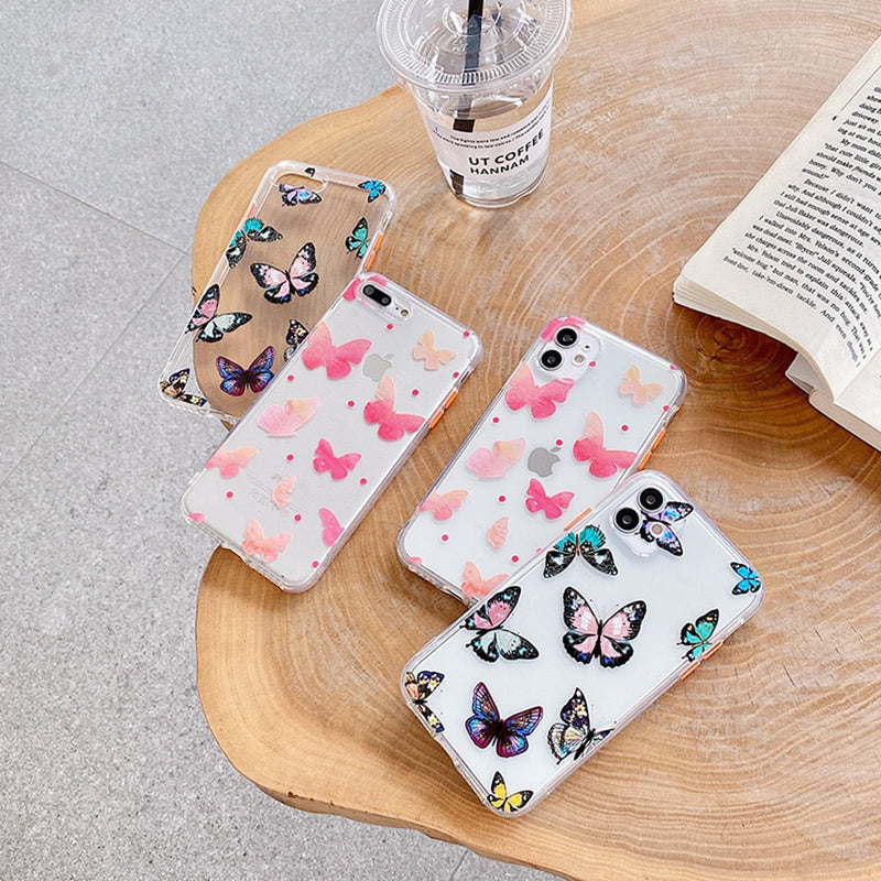 Pink Butterfly iPhone Case-Fonally-Fonally-iPhone-Case-Cute-Royal-Protective