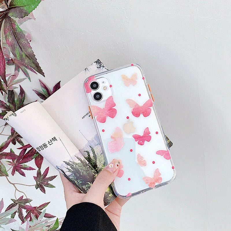 Pink Butterfly iPhone Case-Fonally-Fonally-iPhone-Case-Cute-Royal-Protective