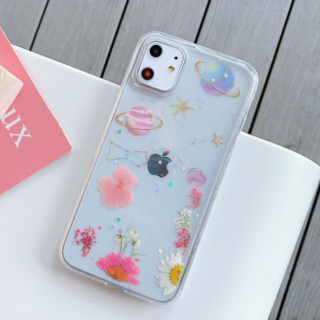 Planets and Flowers iPhone Case-Fonally-For iphone 11promax-B-Fonally-iPhone-Case-Cute-Royal-Protective