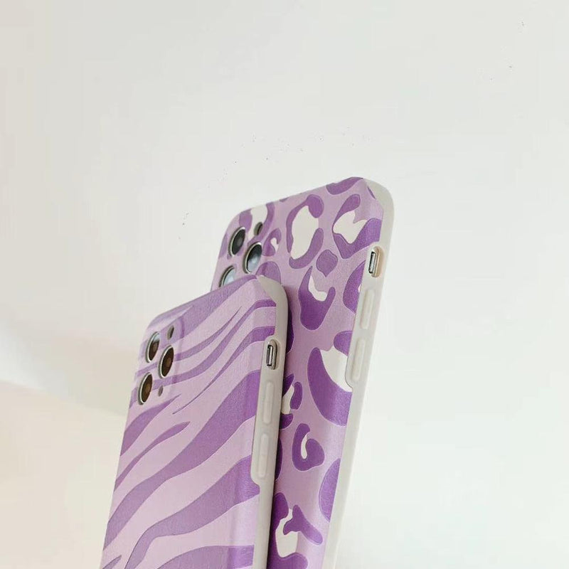 Purple Leopard Print iPhone Case-Fonally-Fonally-iPhone-Case-Cute-Royal-Protective