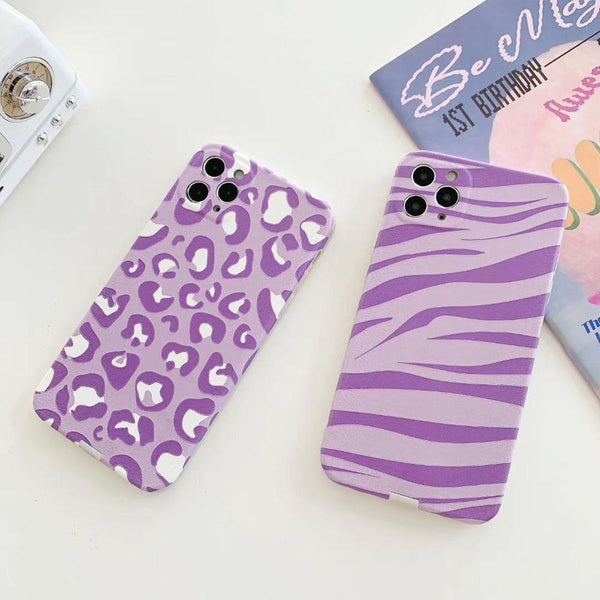 Purple Leopard Print iPhone Case-Fonally-Fonally-iPhone-Case-Cute-Royal-Protective