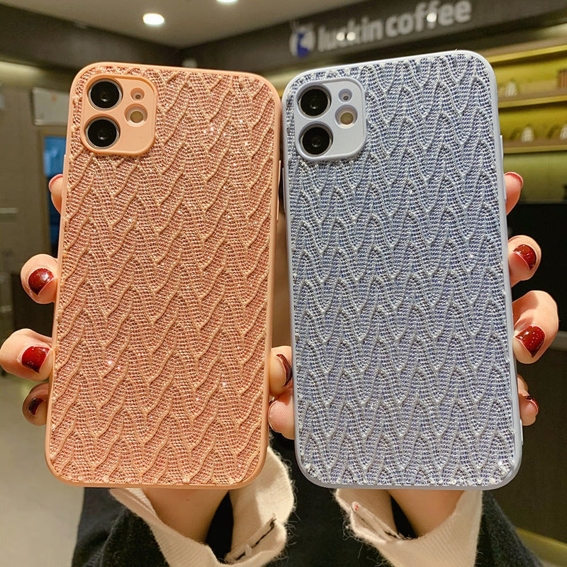 Rainbow Knitted iPhone Case-Fonally-Fonally-iPhone-Case-Cute-Royal-Protective