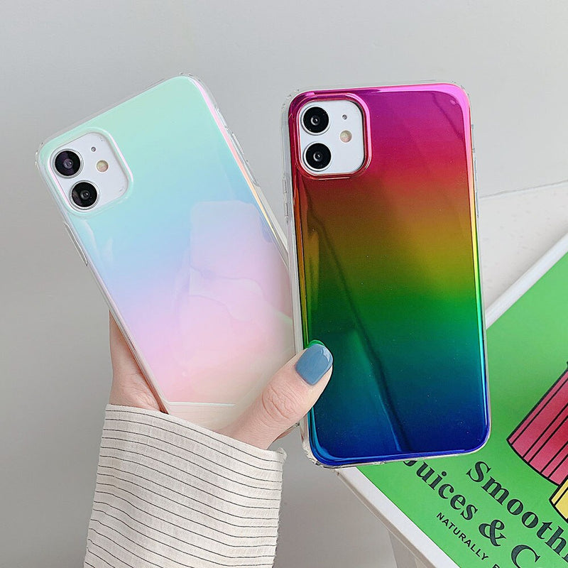 Rainbow Light & Deep Colors iPhone Case-Fonally-Fonally-iPhone-Case-Cute-Royal-Protective